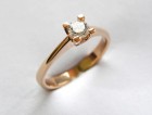 Sužadėtuvių žiedas, auksas, deimantukas suz10