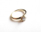 Sužadėtuvių žiedas, auksas, deimantukas suz1 